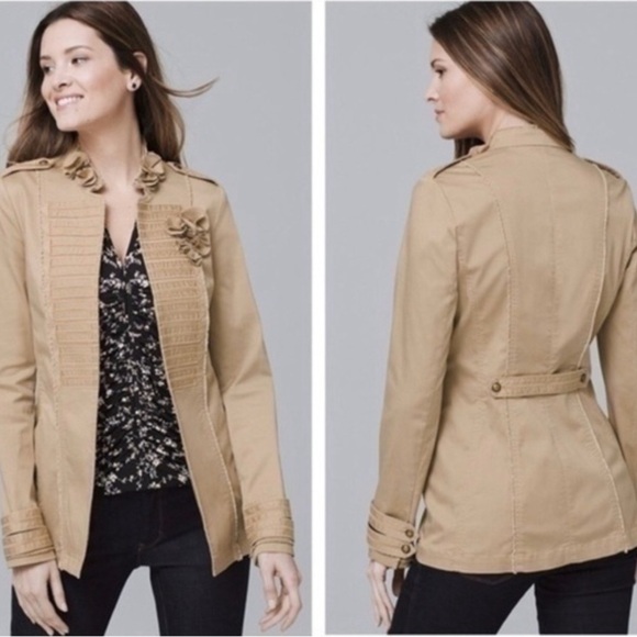 White House Black Market Jackets & Blazers - White House Black Market WHBM Pioneer Khaki Prairie Field Jacket 6